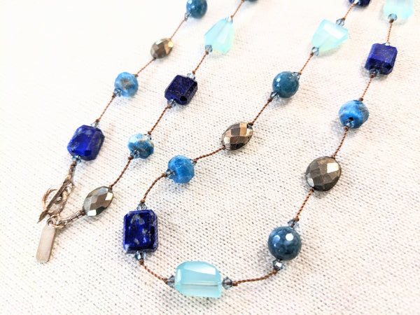 Margo Morrison Blue Gemstone Necklace