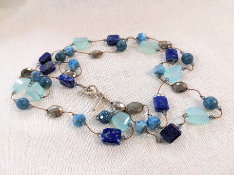 Margo Morrison Blue Gemstone Necklace
