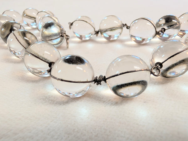 Vintage Victorian Pools Of Light Rock Crystal Necklace