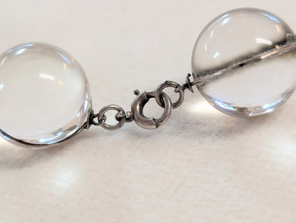 Vintage Victorian Pools Of Light Rock Crystal Necklace