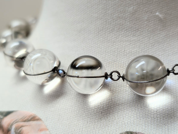 Vintage Victorian Pools Of Light Rock Crystal Necklace