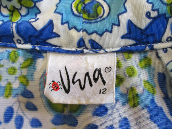 1960s Vera Blue Paisley Floral Shirt