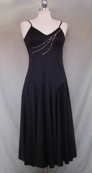 1970s Black Disco Dress