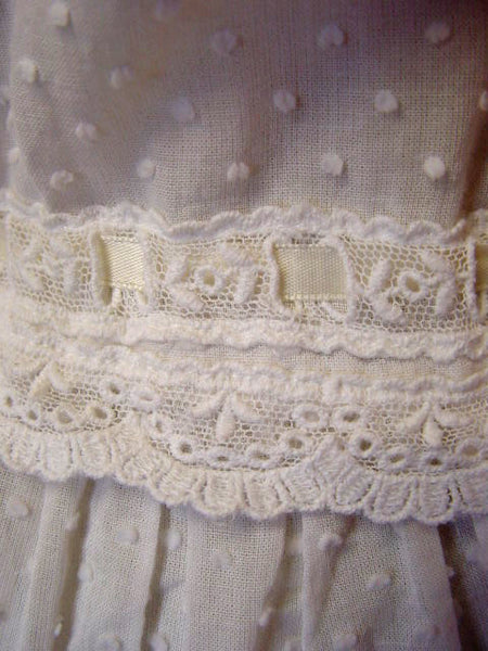 1980s Laura Ashley Romantic White Dress