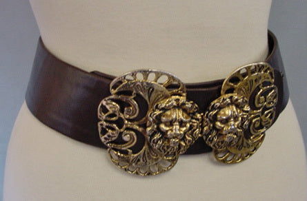 1980s Gold Lion Belt