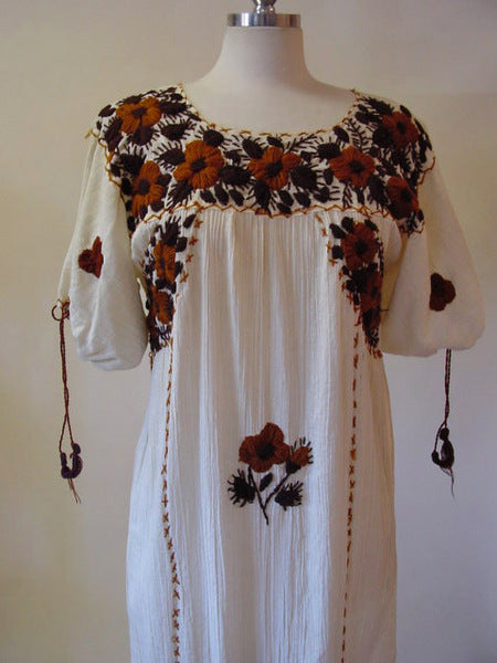 1970s Mexican Embroidered Dress