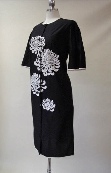1960s Alfred Shaheen Graphic Print Dress